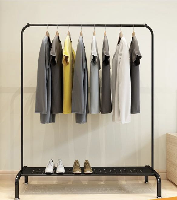 Modern Black Clothing Rack, Furniture & Home Living, Furniture, Shelves ...