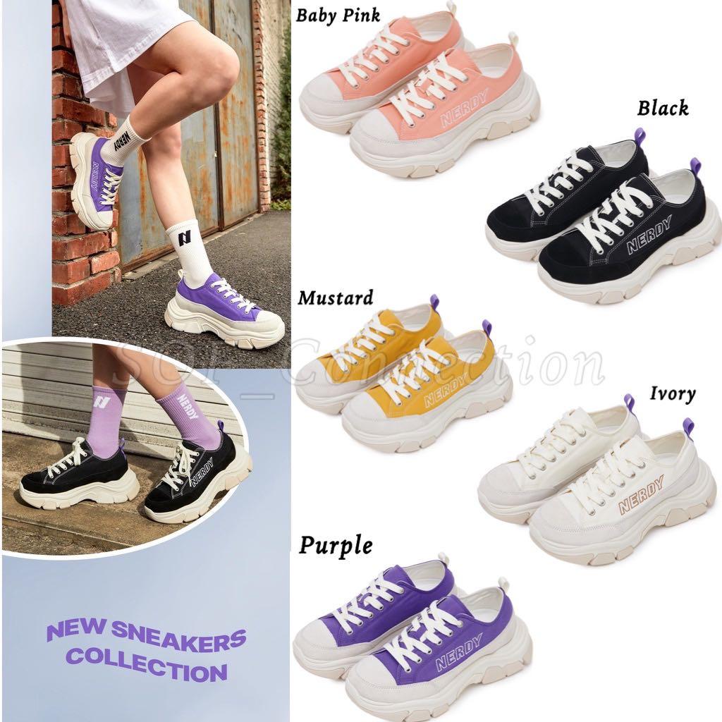 ★2023SS新作★NERDY★Zelig Canvas Low Sneakers NERDY HARAJUKU] -Zelig Canvas Low モデル着用サイズ Purple