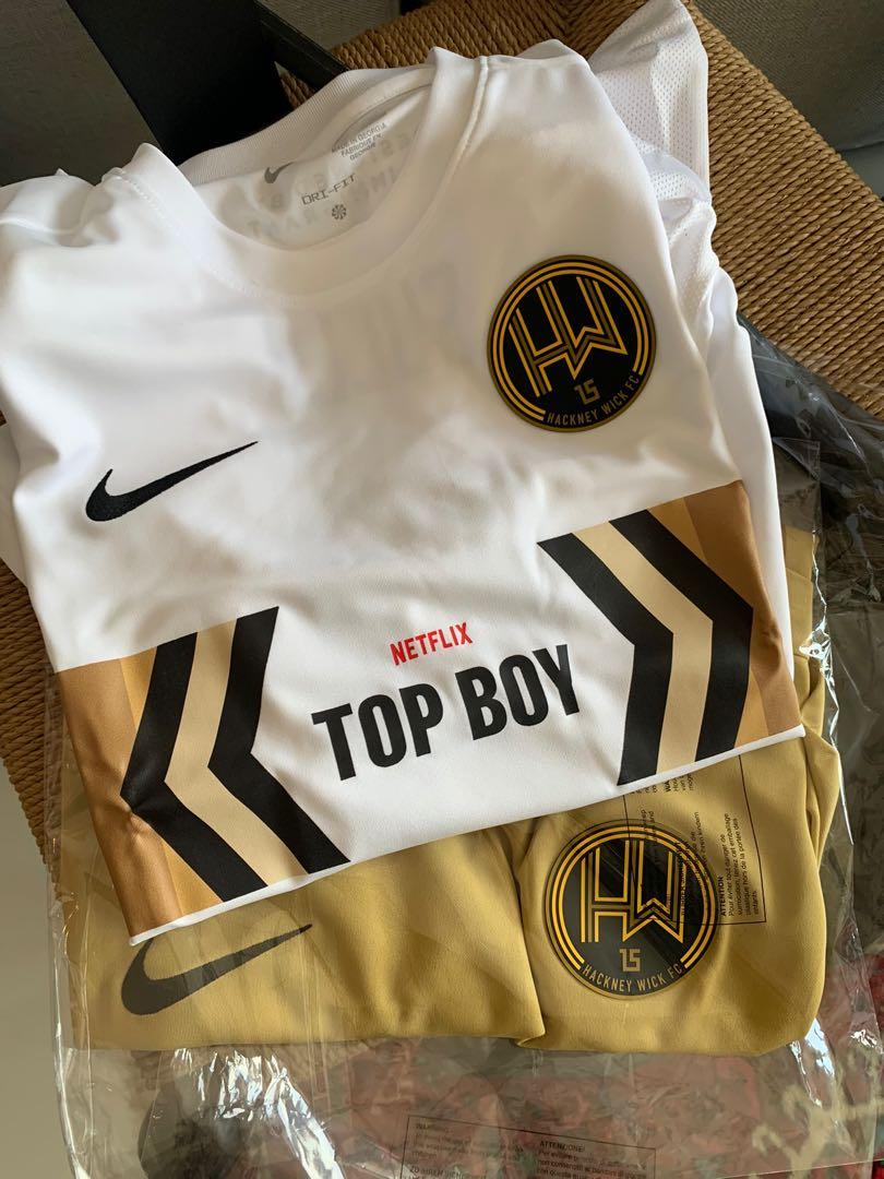 Nike Hackney Wick FC Soccer Jersey x Top Boy Netflix, Men's Fashion