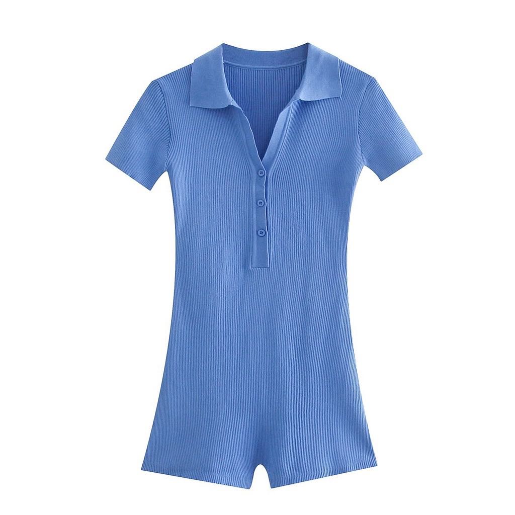 Pastel blue jumpsuit/unitard, Women's Fashion, Dresses & Sets