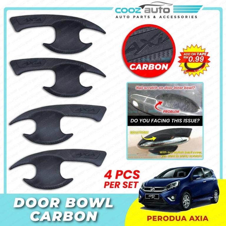 Perodua Axia Carbon Door Handle Inner Bowl Inserts Cover Auto Accessories On Carousell