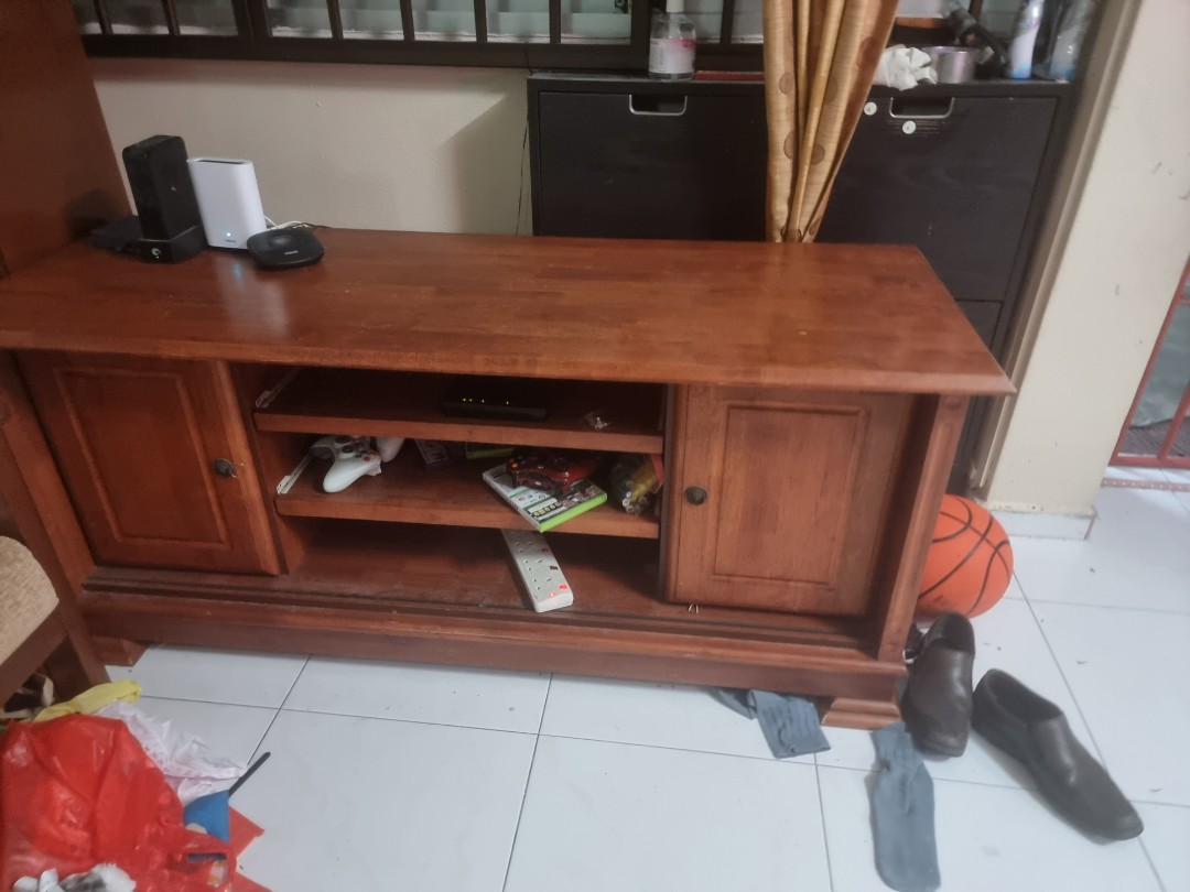 Picket & Rail solid wood TV Console for sale., Furniture & Home Living