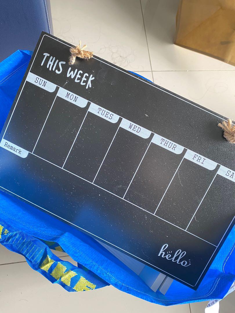 Planner Schedule Chalk Board, Hobbies & Toys, Stationery & Craft