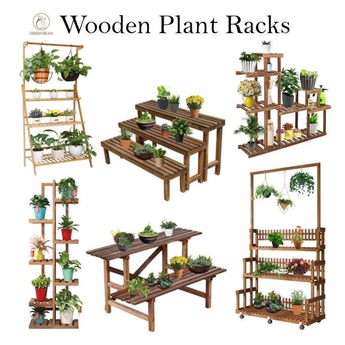 Plant Rack Plant Stand Wooden Plant Bamboo Rack Self Flower Rack For