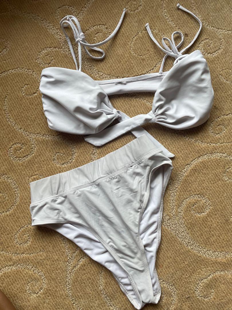Pomelo white bikini, Women's Fashion, Swimwear, Bikinis & Swimsuits on