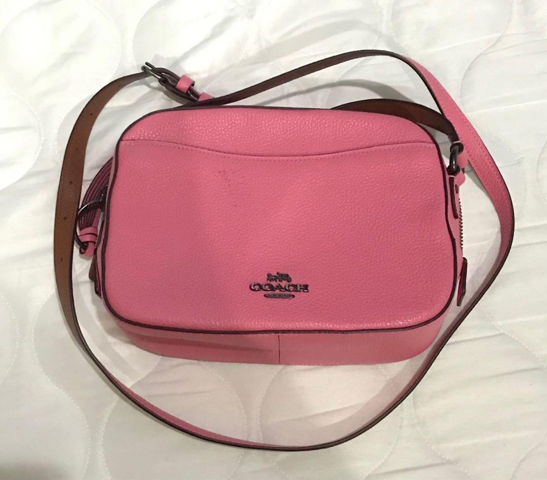 Preloved Coach Camera Bag in Bright Pink, Luxury, Bags & Wallets on  Carousell
