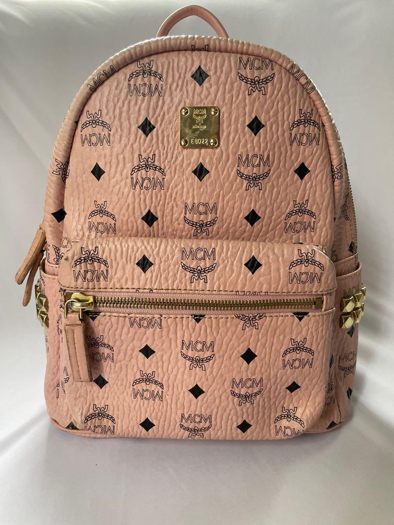 Jual Tas Branded Mcm backpack mini 18 cm pink Murah Kwalitas Tas
