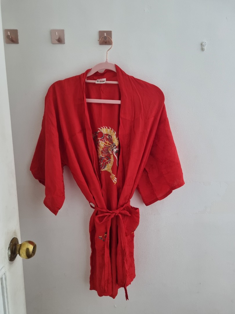 Red Dragon Robe, Women's Fashion, Undergarments & Loungewear on Carousell