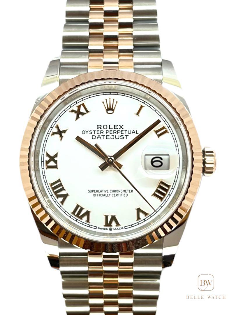 Brand New Rolex Datejust 36 126231 White Dial Jubilee Steel And Everose ...