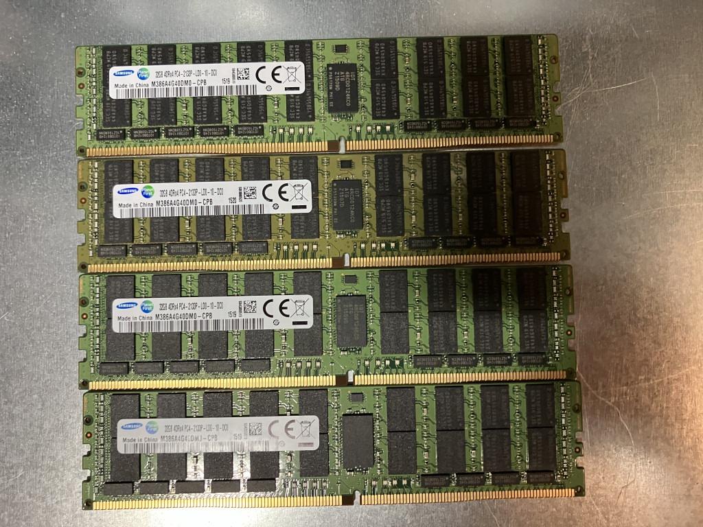 128GB - 4 x 32GB Samsung DDR4 ECC REG M386A4G40DM0-CPB, 電腦＆科技 