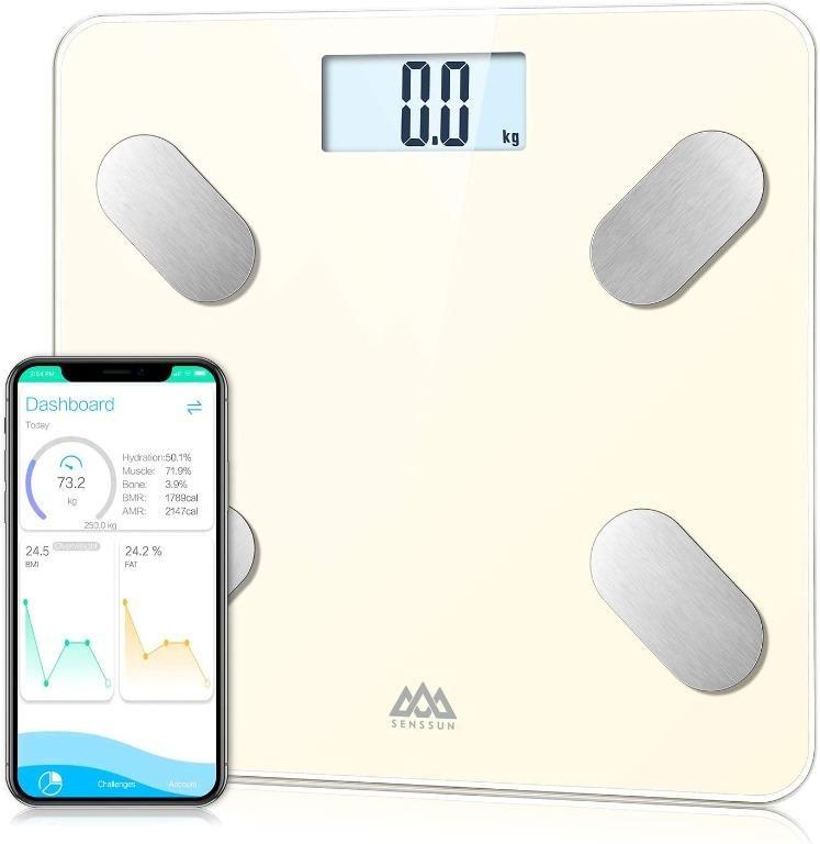 SENSSUN Body Fat Scales Bluetooth Bathroom Scales Body Composition