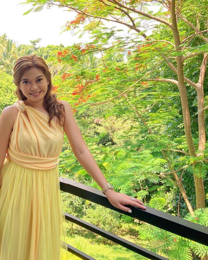 Yellow infinity dress discount