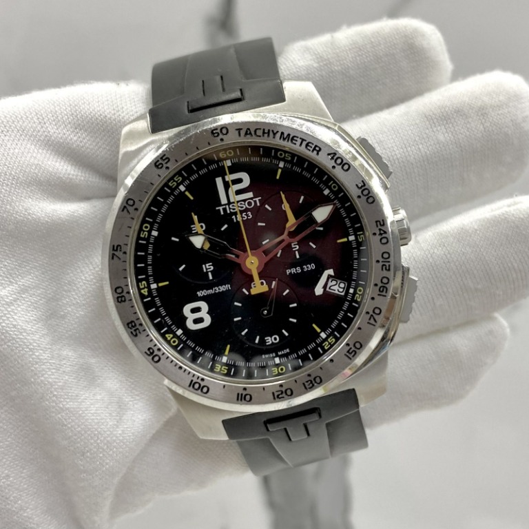 T036417A TISSOT PRS 330 BLACK RUBBER STRAP 227013567 Luxury