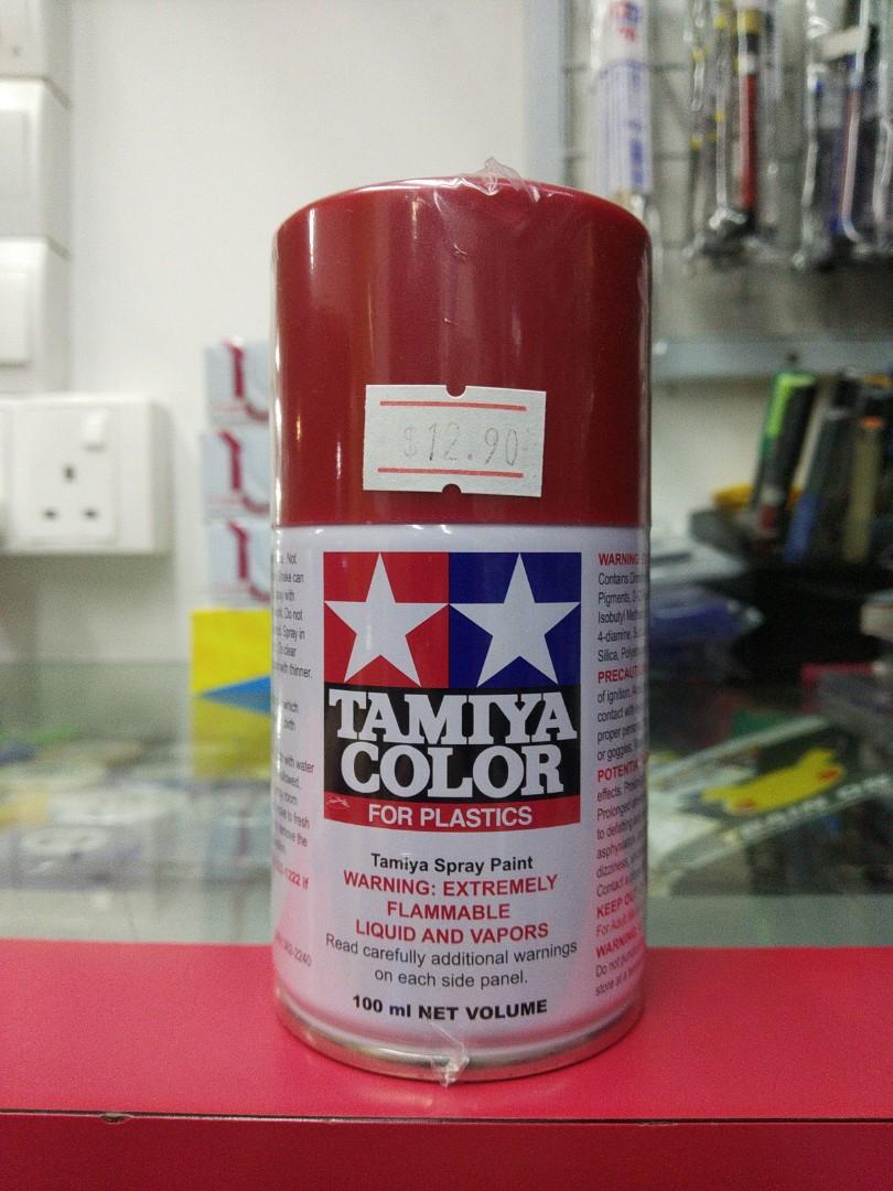 Tamiya TS18 Metallic Red Spray Paint For Plastic, Hobbies & Toys