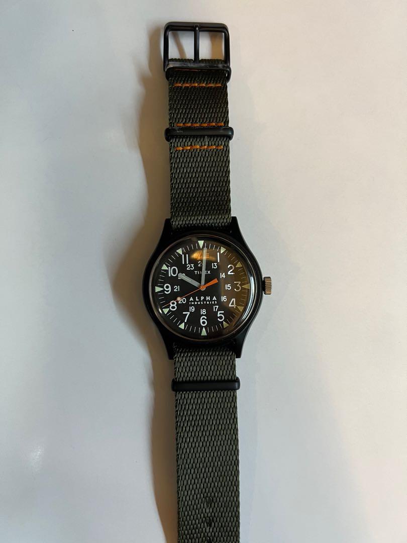 Timex x alpha industries sales 40mm fabric strap watch