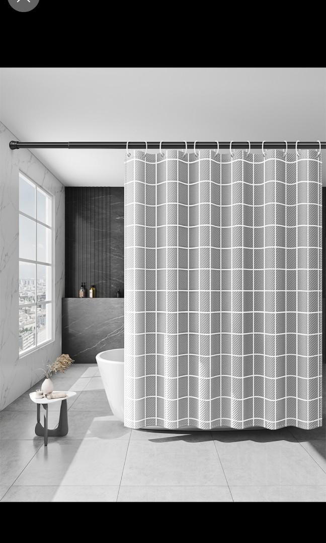 Toilet shower curtain, Furniture & Home Living, Home Decor, Curtains