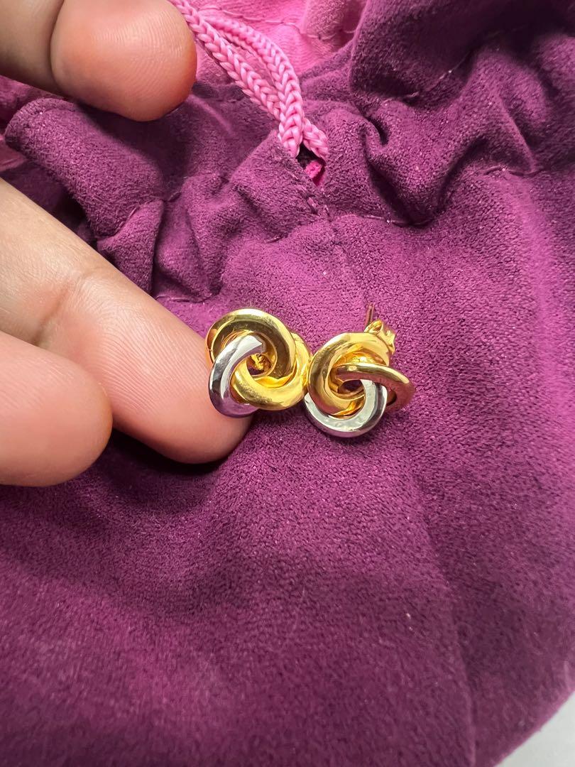 Tomei italy subang earring emas 916 Women s Fashion Jewelry