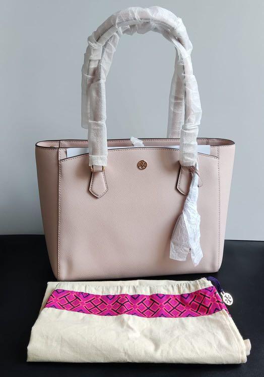 Tory burch robinson cheap tote shell pink