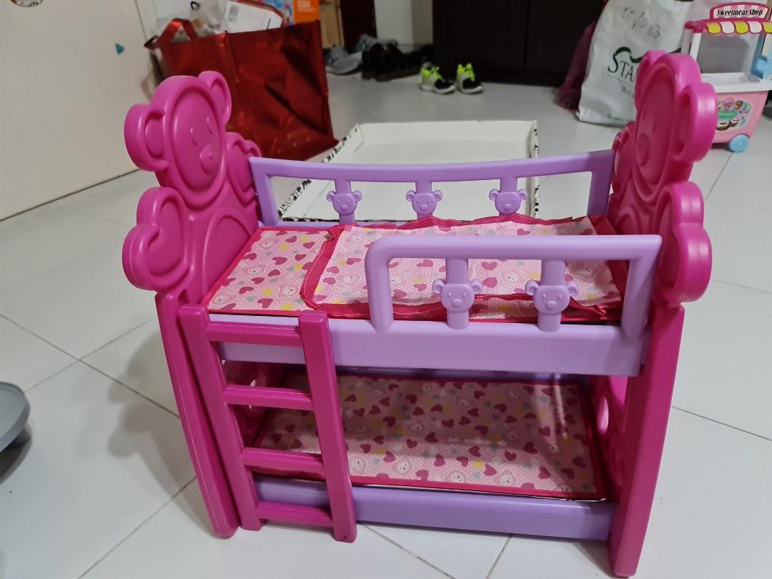 Toy Cute Baby Dolls Bunk Bed Set, Hobbies & Toys, Toys & Games on Carousell