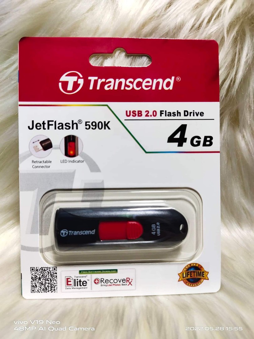 TRANSCEND USB 2.0 4GB ORIGINAL, Computers & Tech, Parts & Accessories ...