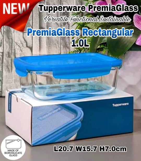 New Tupperware Premiaglass 1.5L Glass Container Freezer Oven Microwave Safe
