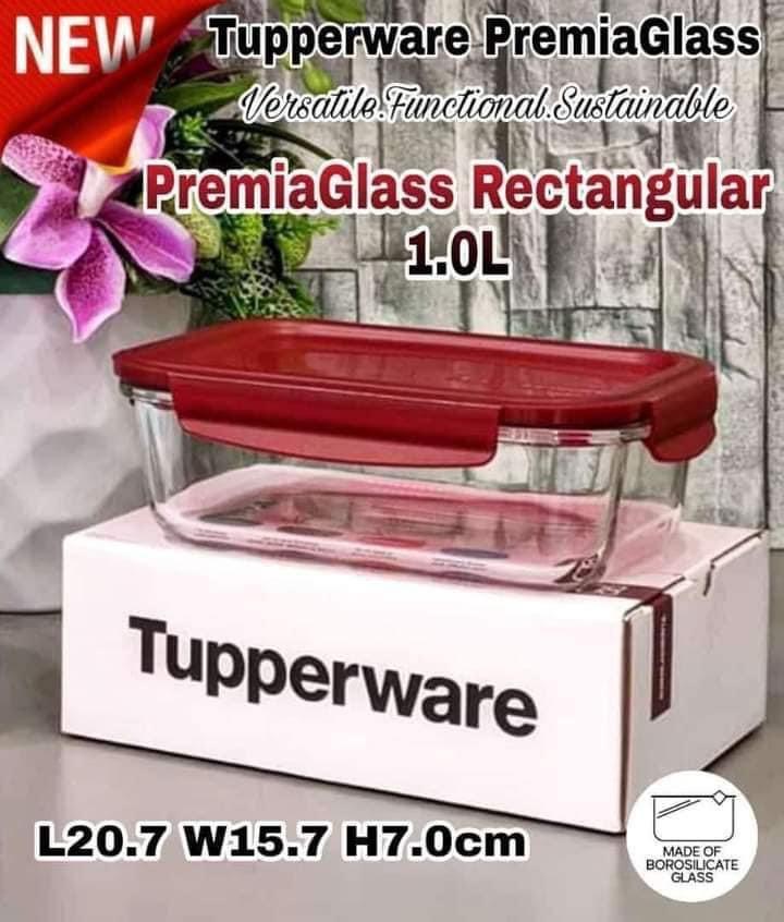 Tupperware Premia Glass Rectangular (1) 1L