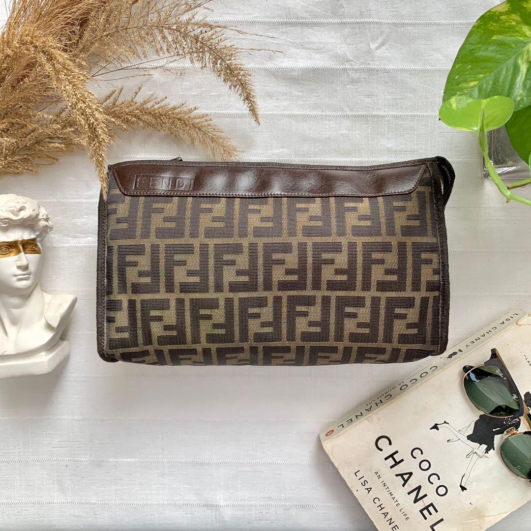 Fendi Zucca Pochette, Luxury, Bags & Wallets on Carousell