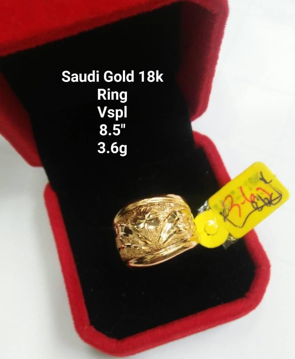 VSPL Big and Thick Ring, 18k Saudi Gold, Women's Fashion, Jewelry ...