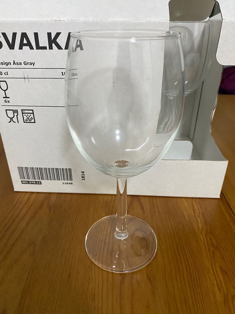 Wine Glasses IKEA SVALKA, Furniture & Home Living, Kitchenware