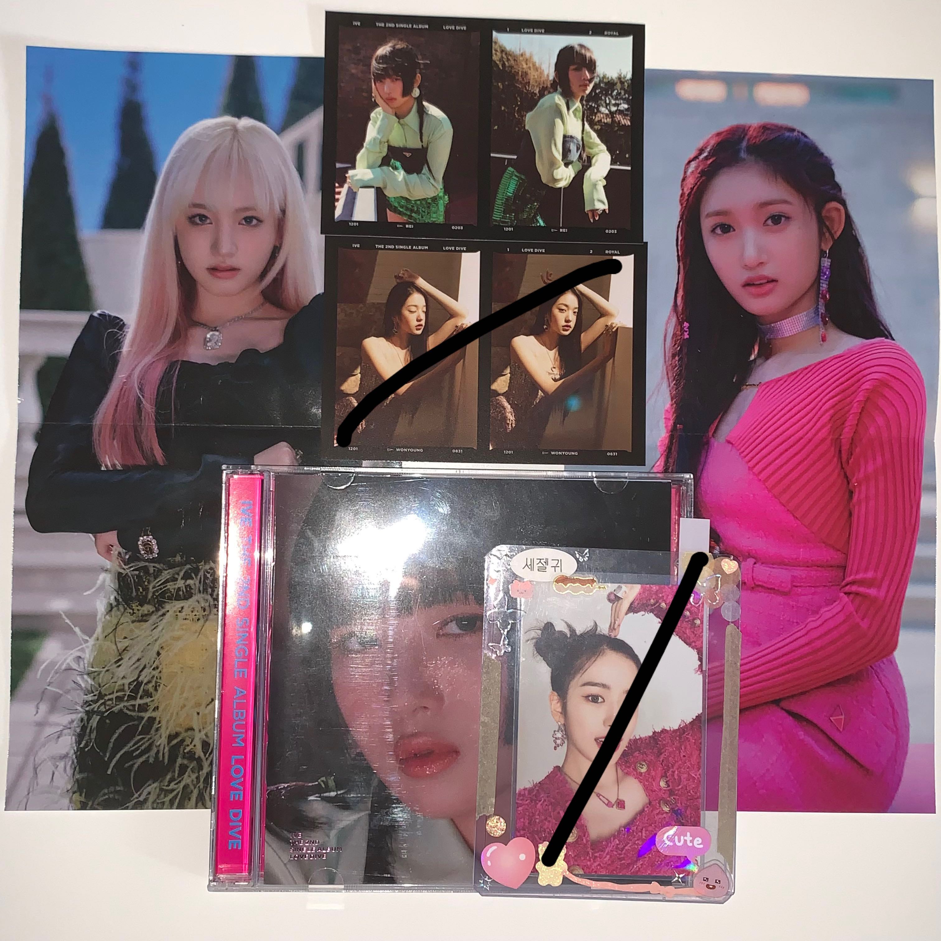 wts ive rei jewel case wonyoung rei 2 cut photo yujin pc leeseo liz mini poster, Hobbies & Toys