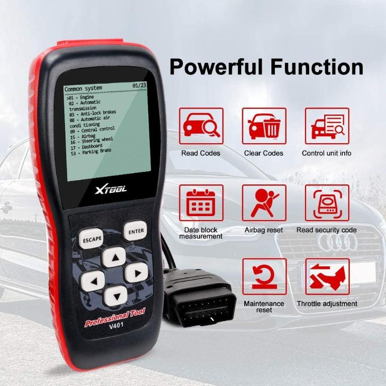 Neu XTOOL V401 OBD2 Auto Fault Code Reader Tool Oil/SRS Reset Fit for AUDI/SEAT 
