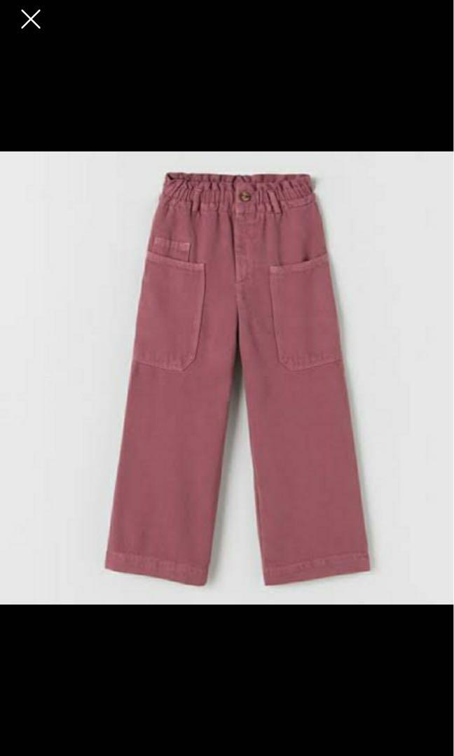 Zara Paperbag Culotte Jeans, Fesyen 