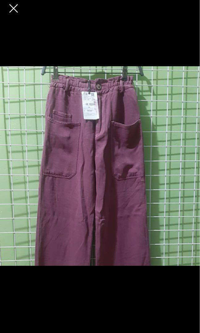 Zara Paperbag Culotte Jeans, Fesyen 