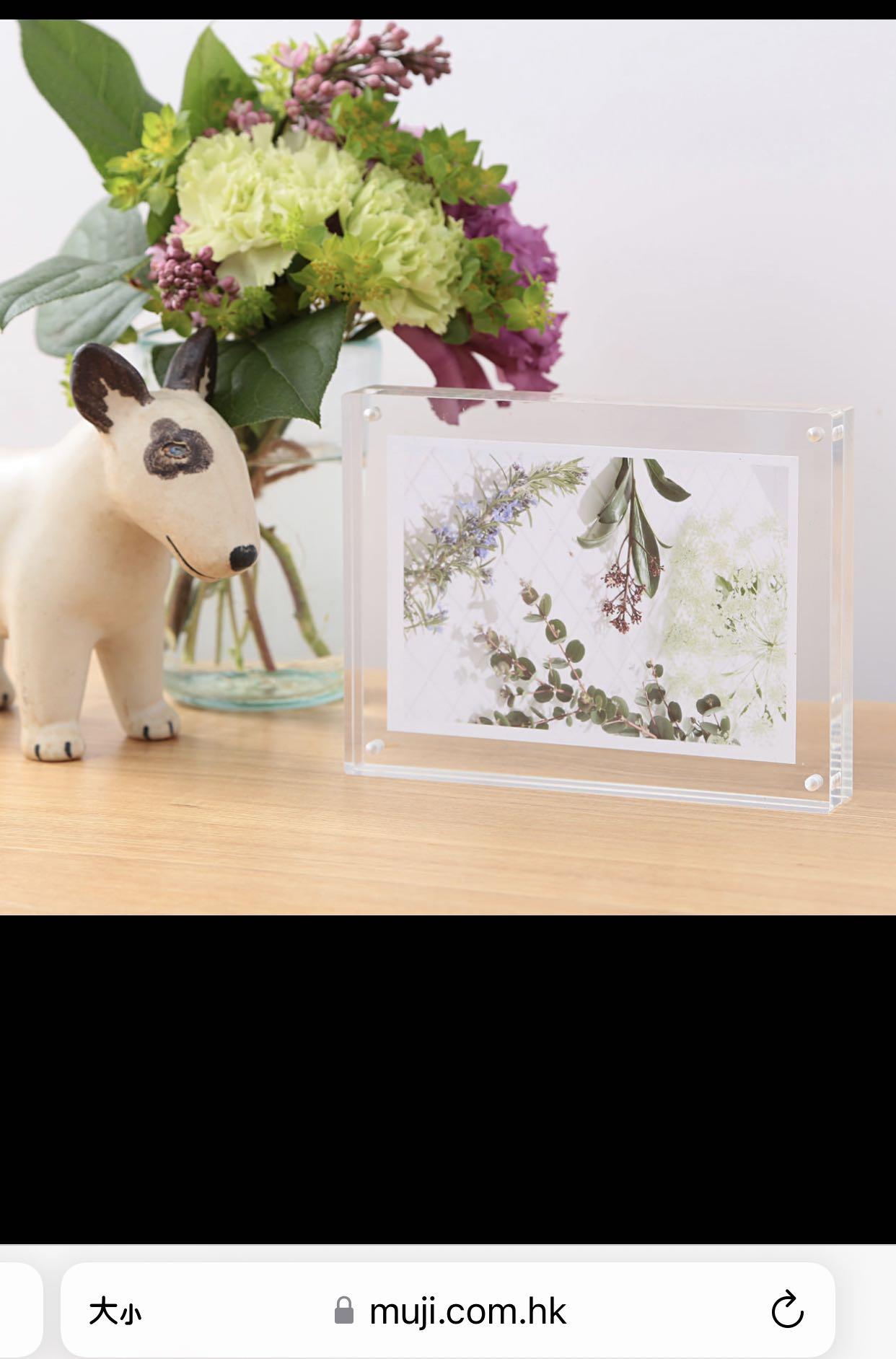 半價5折日本muji無印良品亞克力膠磁石磁力雙面相架acrylic Magnetic Photo Frame簡約風格小清新透明畫架相框畫框展示架9 X 13cm Photo Poster Drawing Picture Frame M Size可放4r相平售 傢俬 家居 家居裝飾 相架畫作