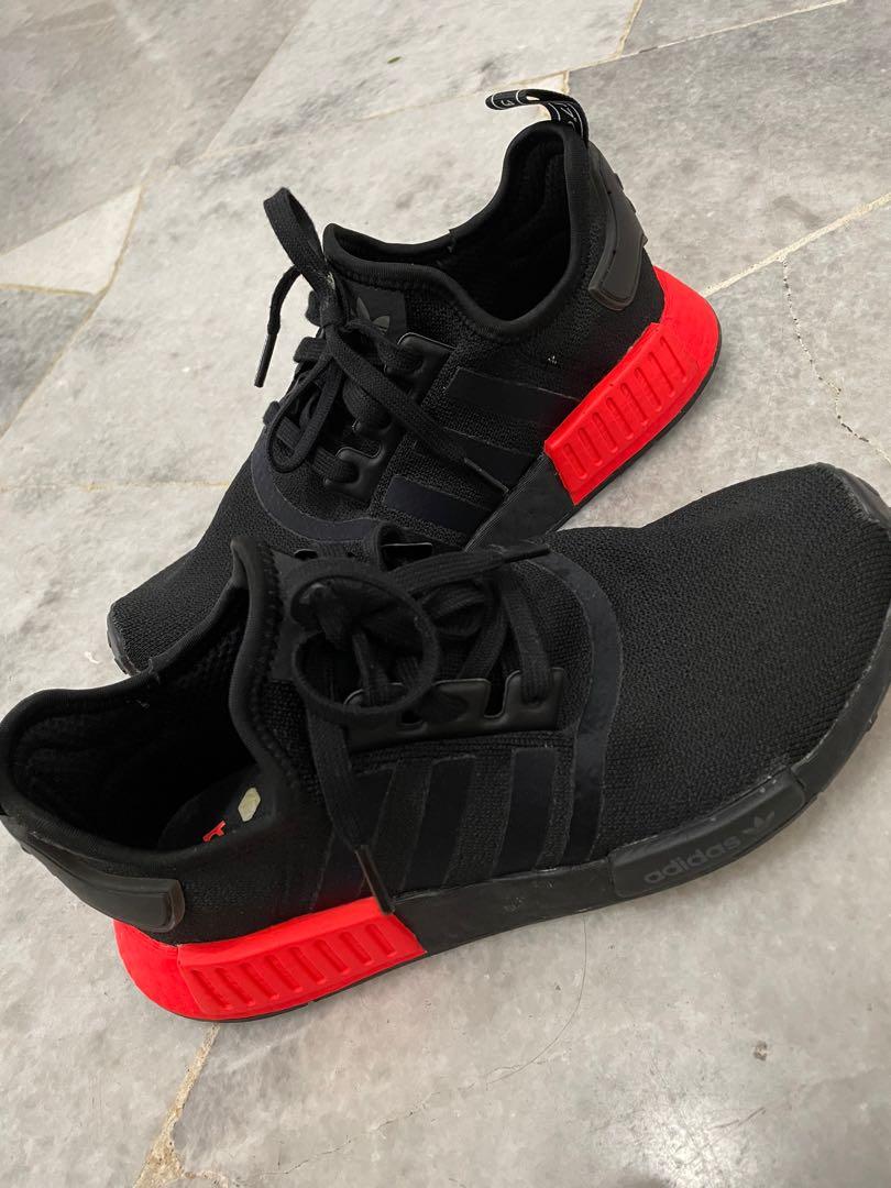 Adidas NMD R1 with 2 Tone Black and Orange Boost UK 7 US 7.5