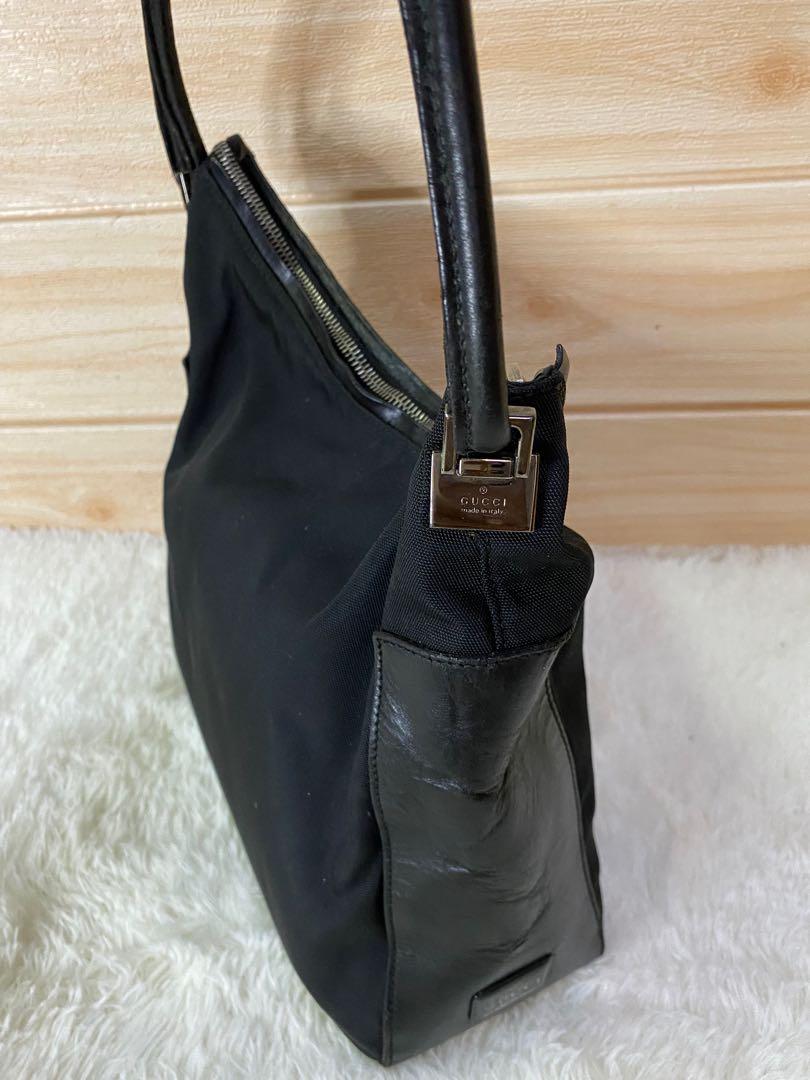 Authentic Gucci Tote Bag (Category: Luxury Bags & Wallets) located in Cagayan de Oro. Submitted by riggstuffs (Listing ID 1166118779, Image 3). Description: Guaranteed Authentic Gucci Tote Bag (small) Nylon material with leather trimming The Exterior and interior are clean No other inclusion DISCLAIMER: Riggstuffs is not affiliated or associated with any brand posted. All copyrights are reserved for the original brand owners. All items are Pre-lo
