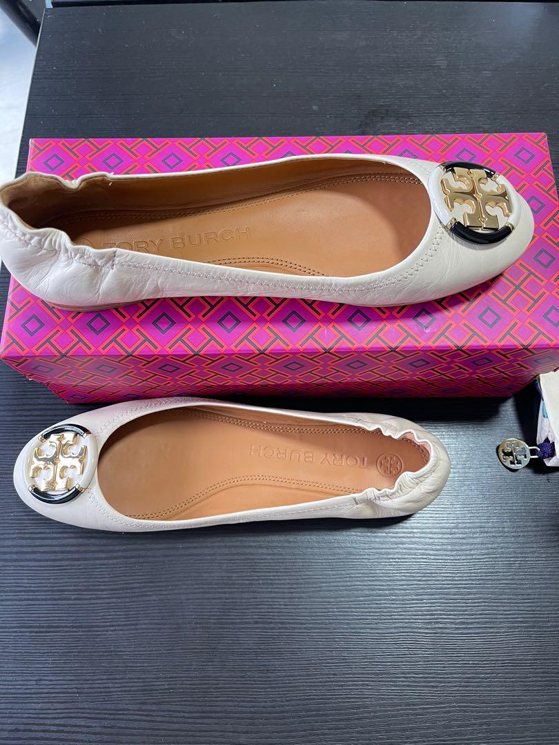 tory burch multi logo elastic ballet