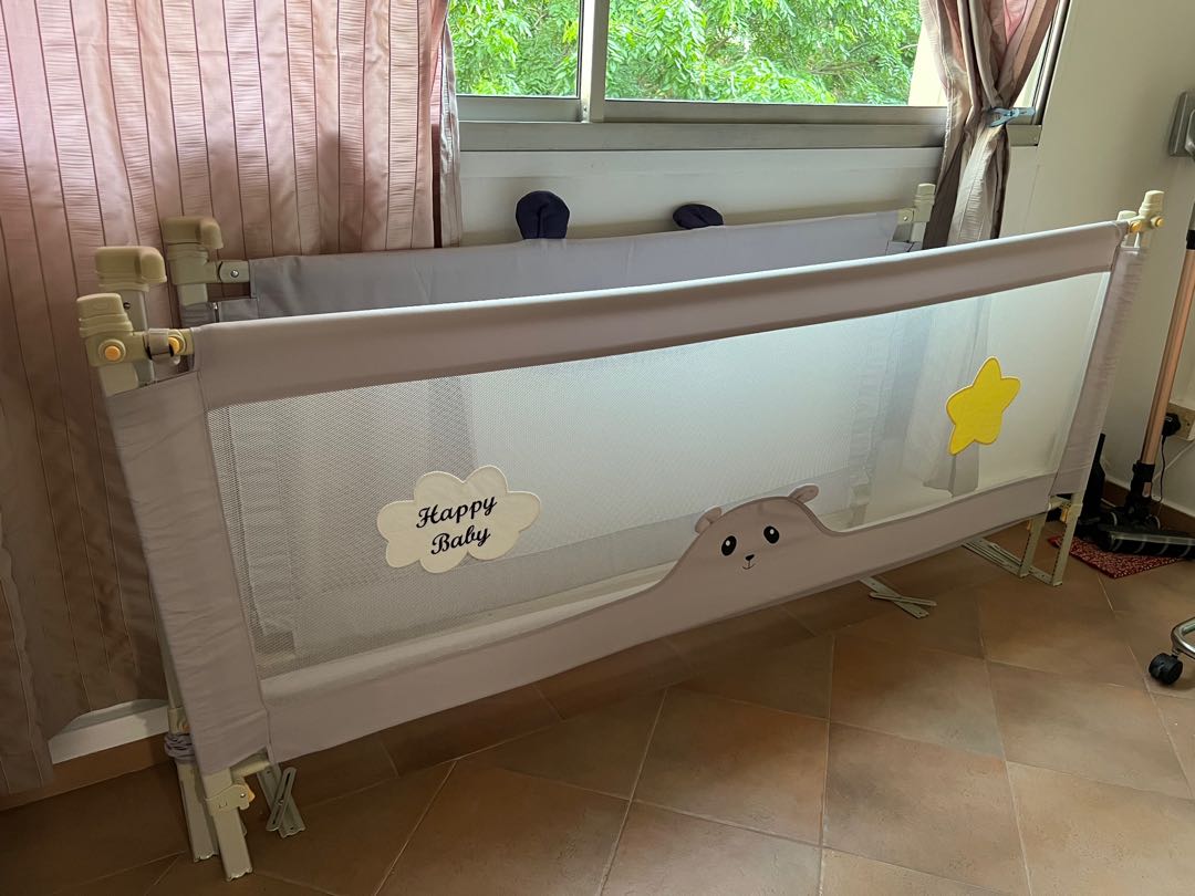 Baby Bed Guard / Bed Fence 3 sides + connecting bar, Babies & Kids