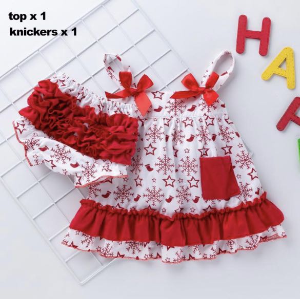 White and red shop dress for baby girl