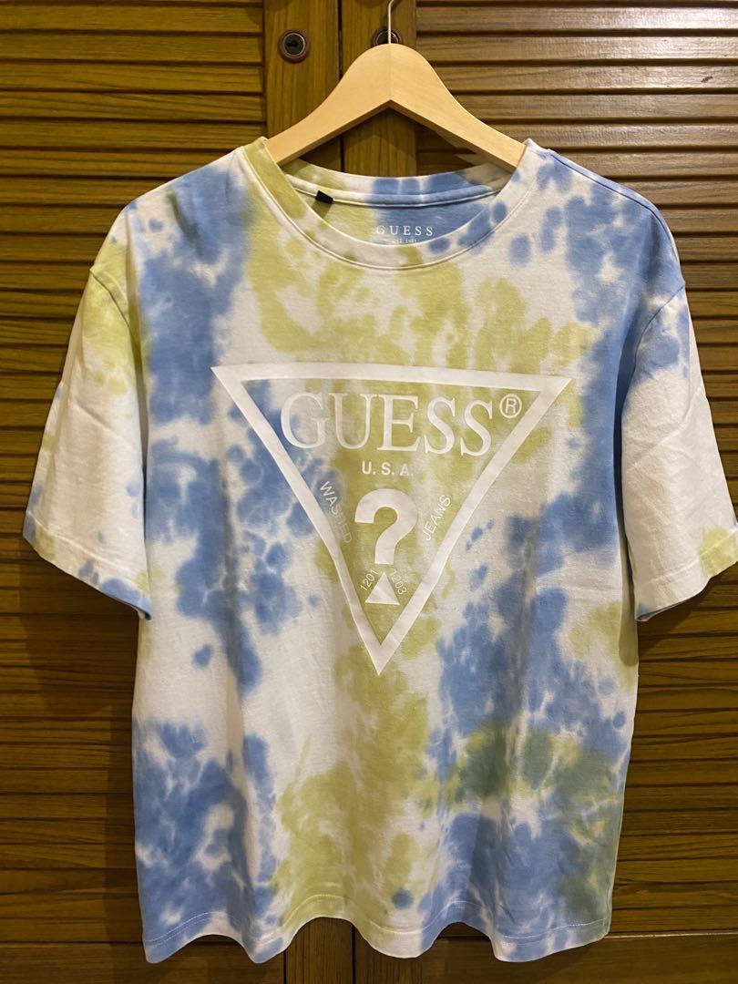 Baju Guess Tie Dye, Fesyen Pria 