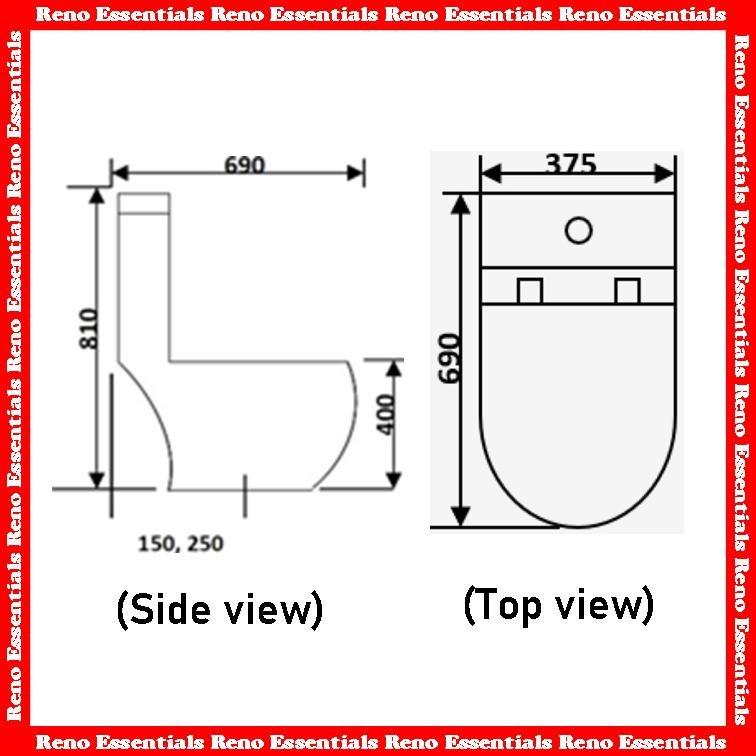 Baron Toiletbowl // wc toilet bowl Rimless flushing, Furniture & Home