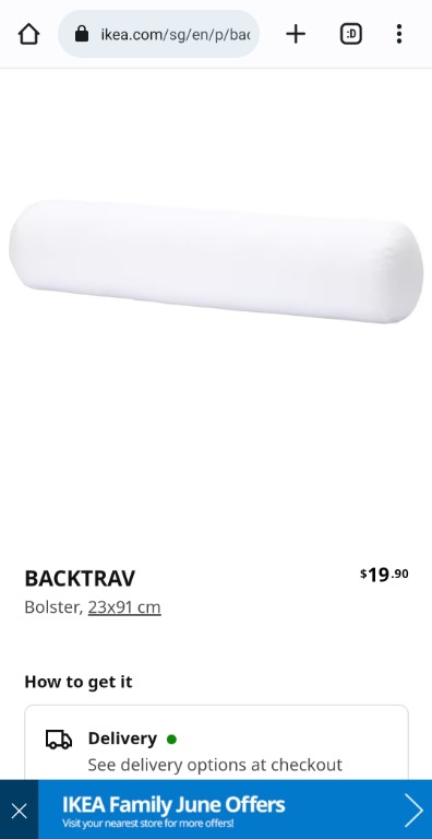 BACKTRAV Bolster, 23x91 cm - IKEA