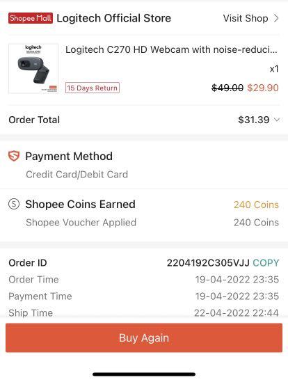 Webcam logitech c270 clearance shopee