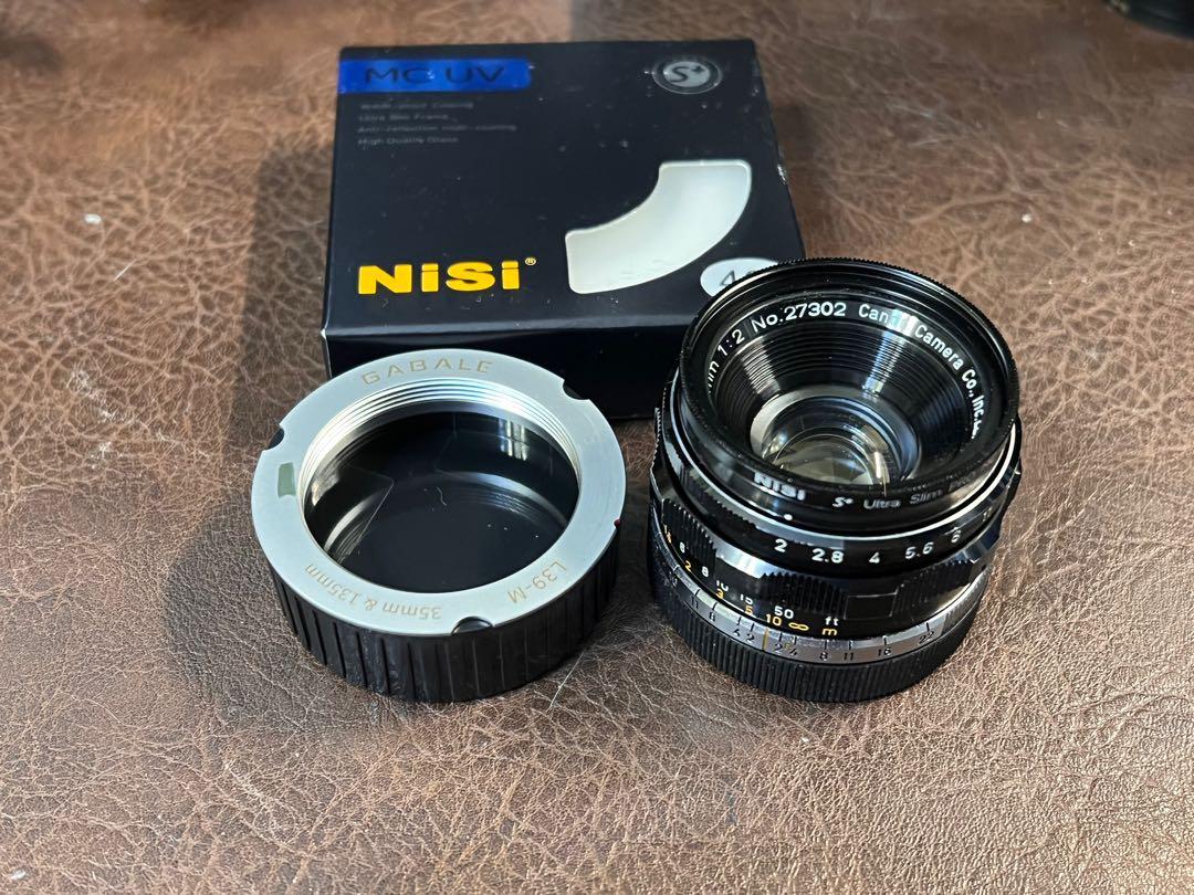 Canon 35mm F2 ltm l39 leica mount, 攝影器材, 鏡頭及裝備- Carousell