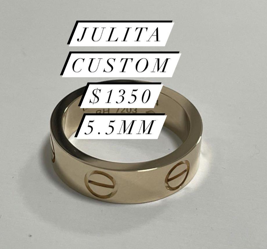Cartier love top ring 5mm