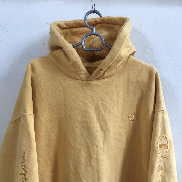Mustard yellow deals hoodie champion