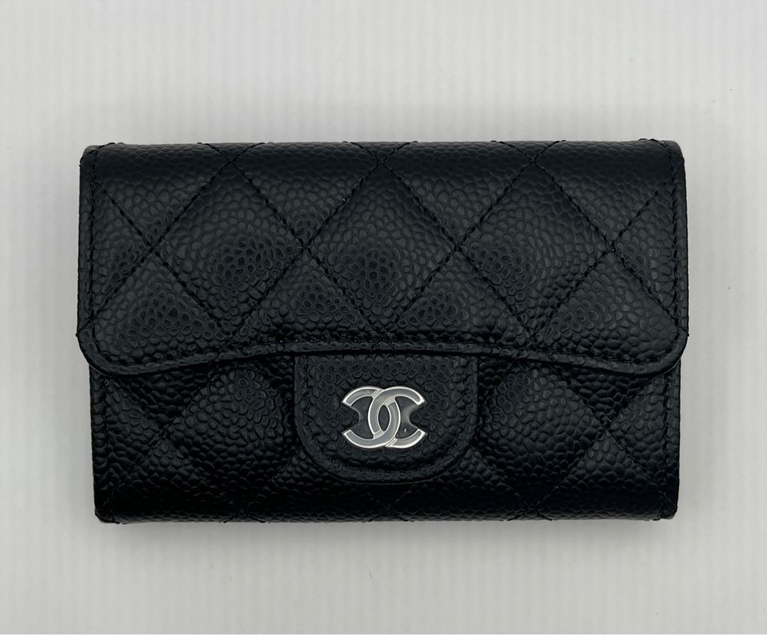 Chanel card holder SHW black caviar, Women's Fashion, Bags & Wallets