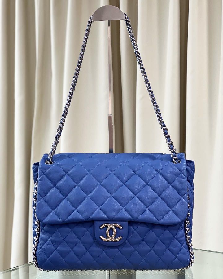 Chanel Chain Around Maxi Flap Bag, Luxury, Bags & Wallets on Carousell