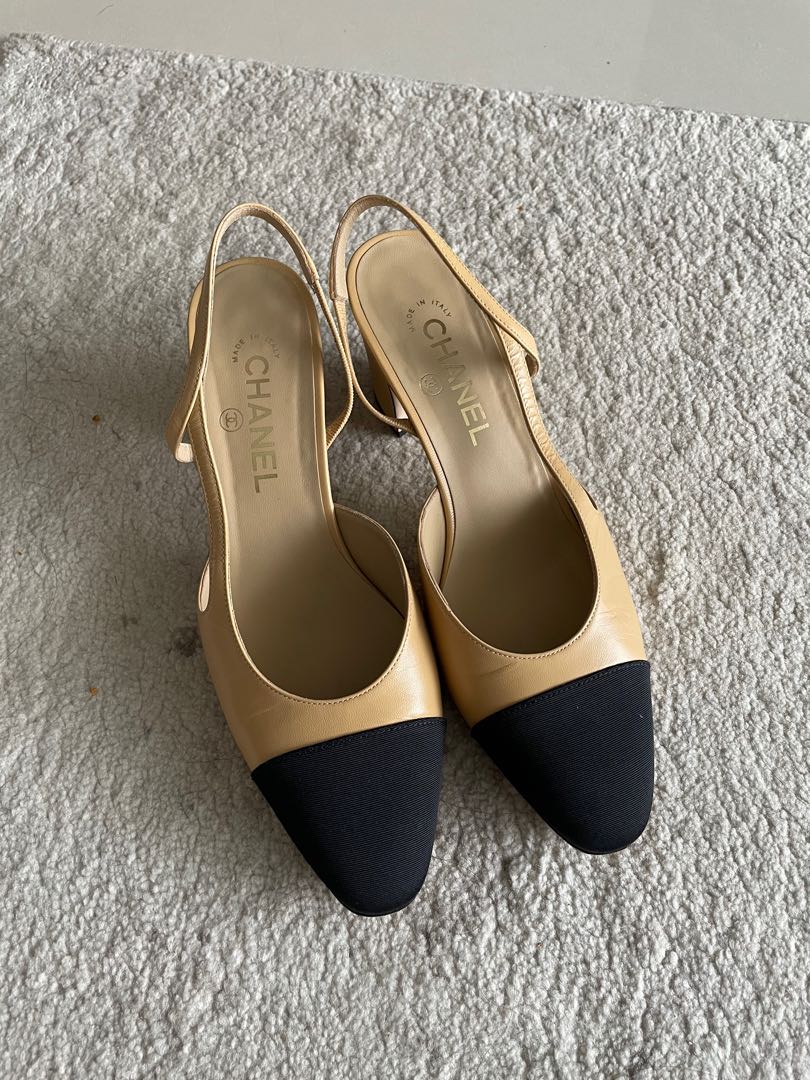 Chanel slingback 39 hotsell