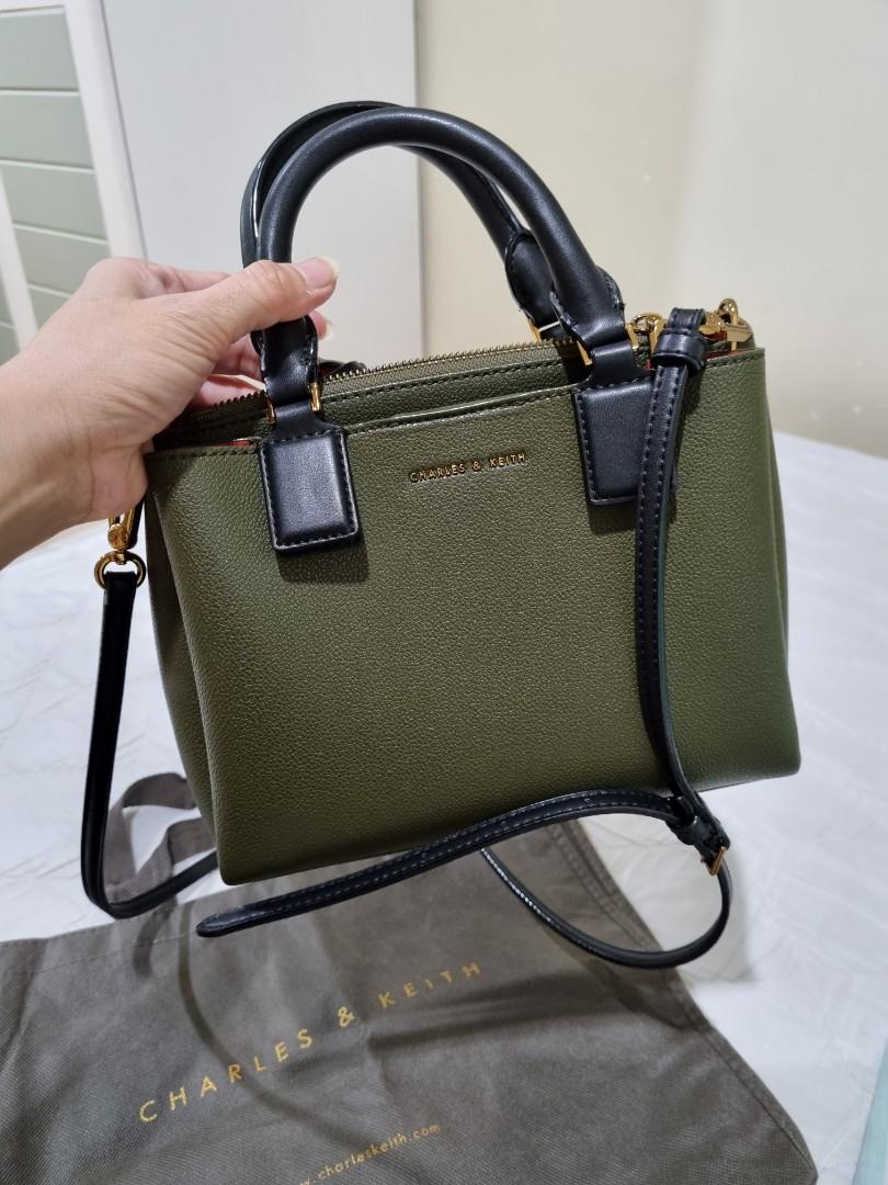 Charles and keith olive green bag cheap